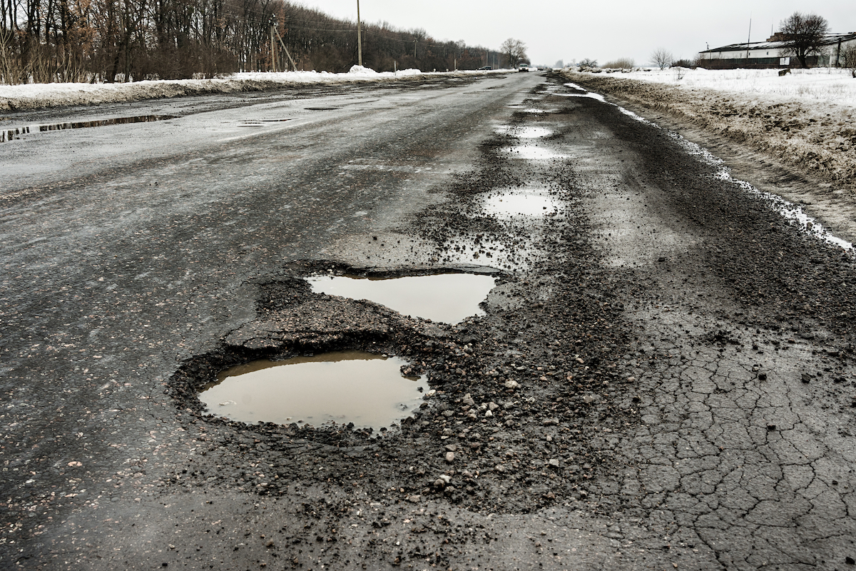 Terrible, deep and scary Weather is a factor in Michigan's pothole