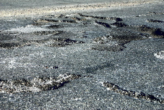 Pothole in middle of I-94 causes headache for motorists near Ann Arbor