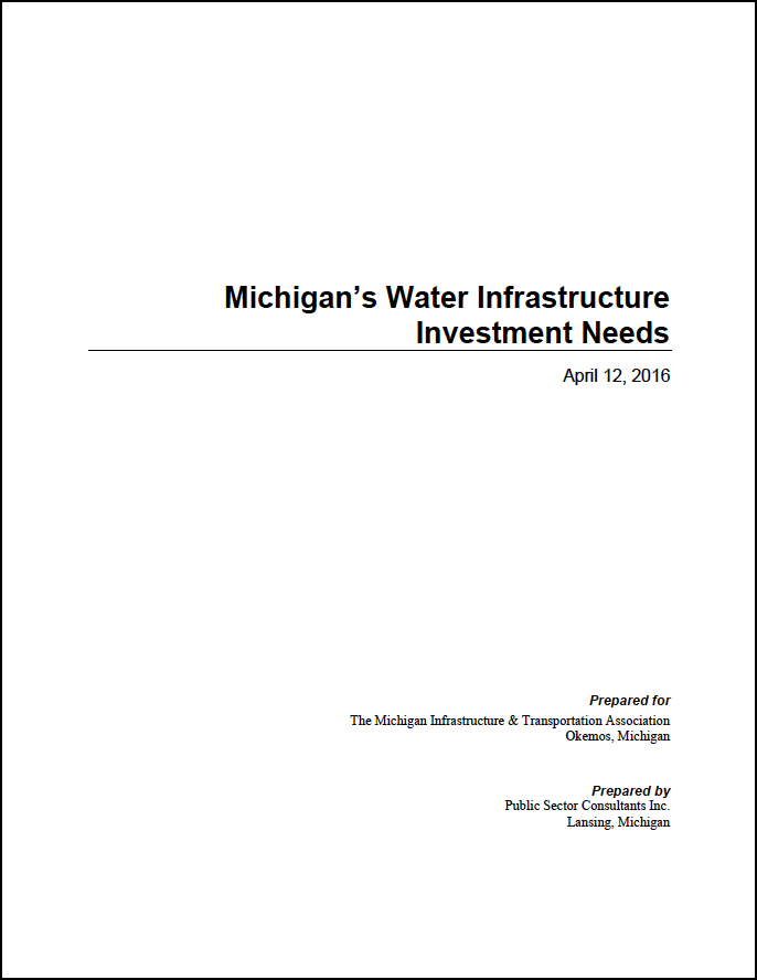 Click to Michigan’s Water Infrastructure Investment Needs page