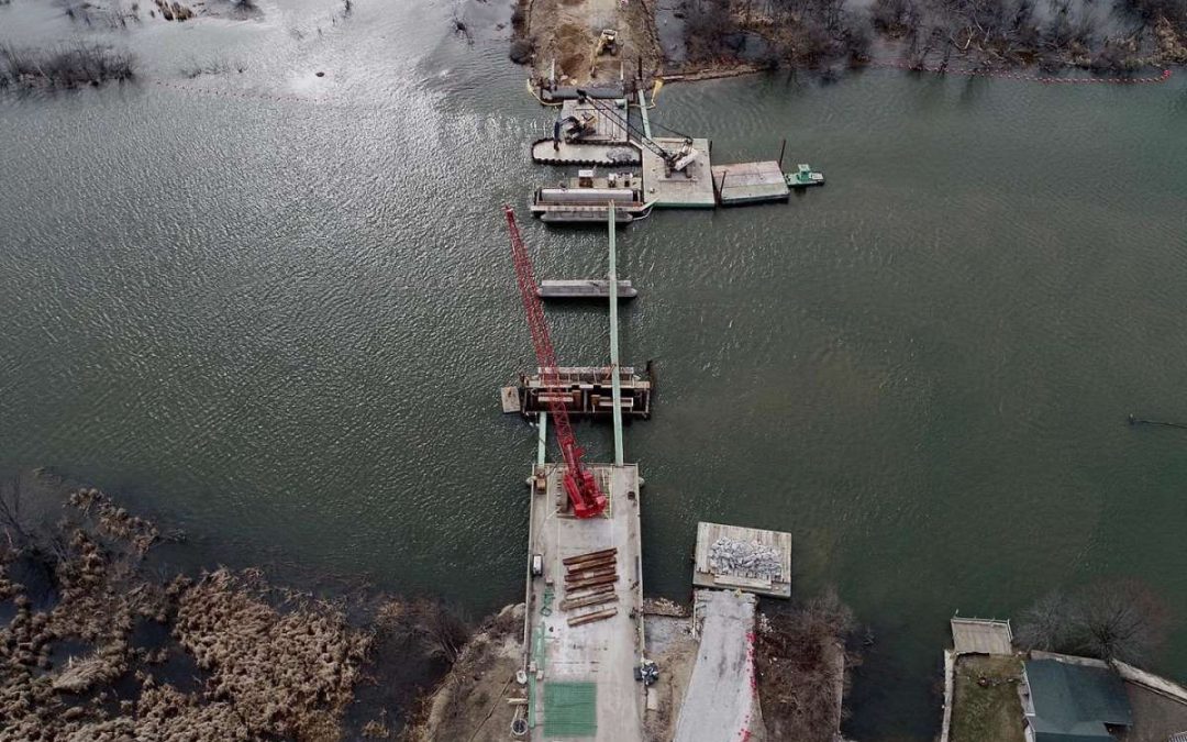 MDOT photos show M-55 bridge construction progress